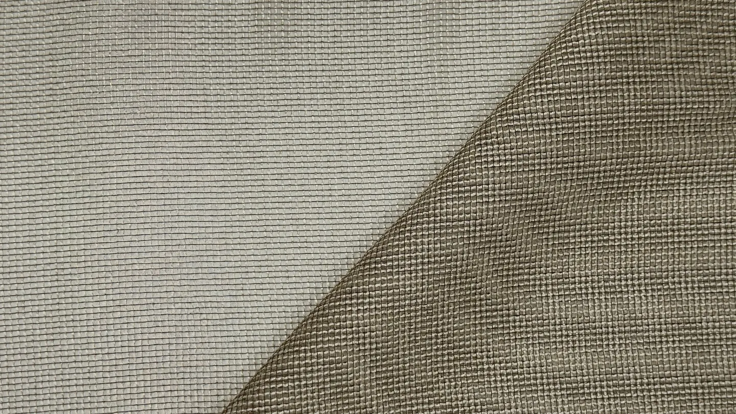 Glo curtain fabric in Bronze