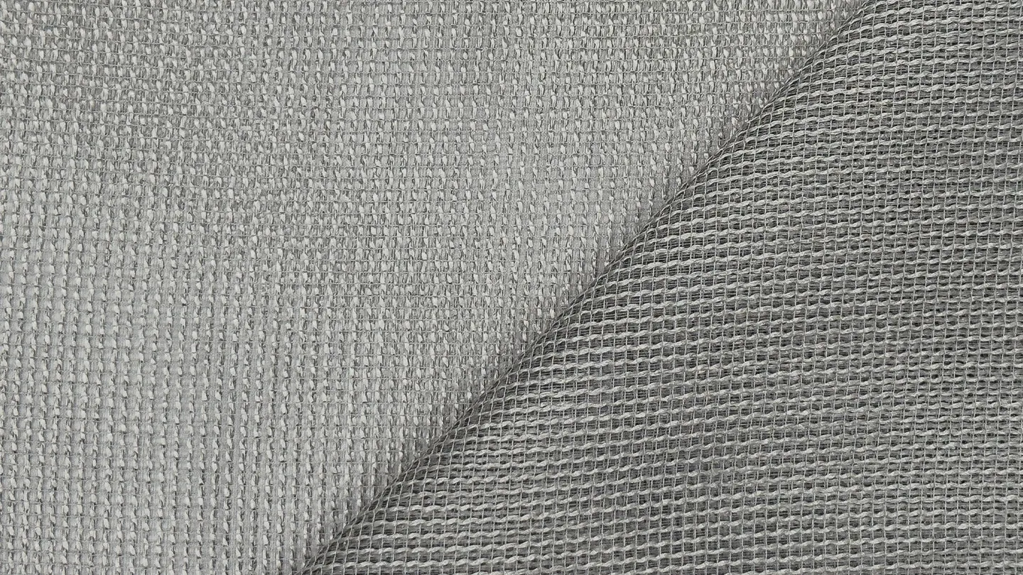 Glo curtain fabric in Platinum