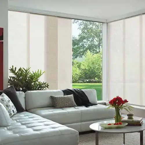 Panel glide blinds in a Gold Coast living room
