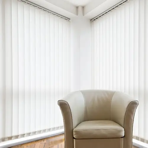 Vertical blinds fitted to a Gold Coast corner window