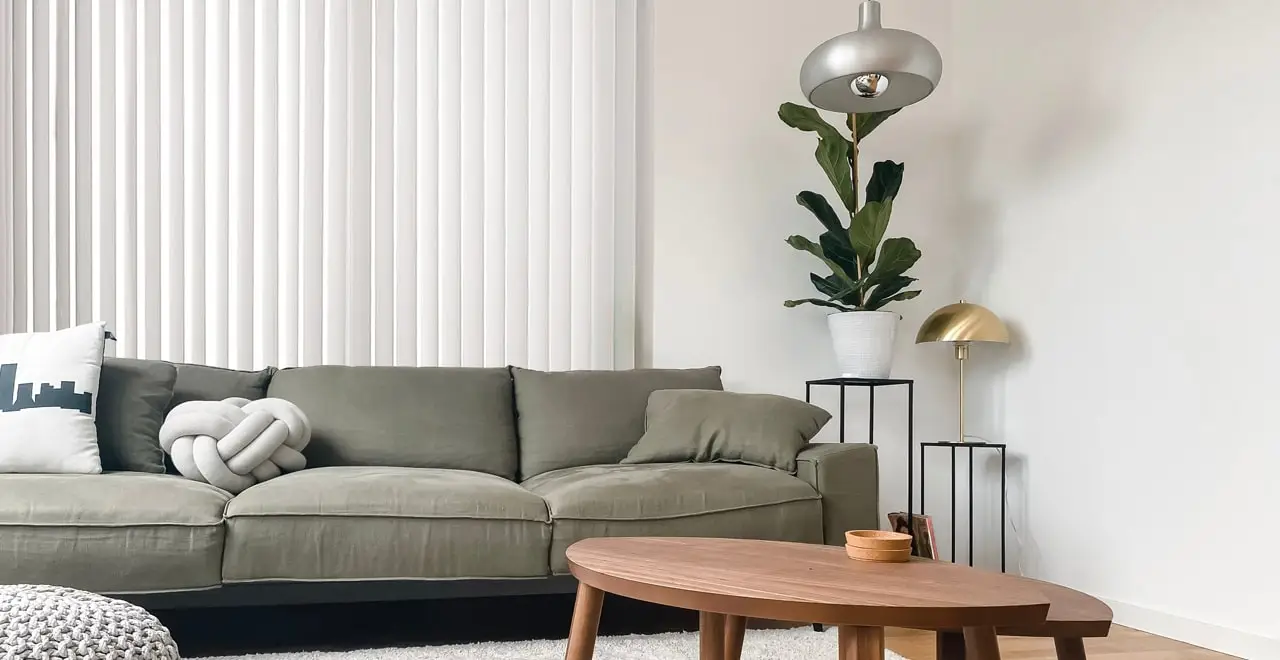 Gold Coast lounge with custom window furnishings